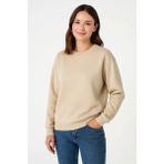 Demir Grup cc Üç Iplik Düz Bisiklet Yaka Sweatshirt - Bej - L - XL - Standart