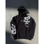 Demir Grup cc Uzun Kol Kapşonlu Baskılı Sweatshirt - Siyah - L - XL - Standart