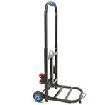 Demirden el arabası, katlanabilir, patlamaz lastik tekerlekler ve 150 kg taşıma kapasitesi, tekerlekli alışveriş çantası, el arabası, el arabası için