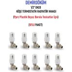 Demirdöküm (10'lu Paket) Dd-T1 Köşe 1/2" Termostatik Radyatör Vanası - Thermostatic Radiator Valve
