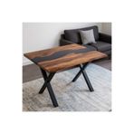 demirhanlar mobilya Balkon Bahçe Kafe Mutfak Masası 70x110 paslanmaz metal ayak