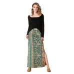 Demoda Dalgıç Kumaş Etek, XL, EK2250, Desenli, Kadın