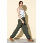 Demoda-Kadın Yeşil Şalvar Pantolon DP3000 (YEŞİL/S)