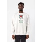 Demon Slayer Anime Crest Earring Demon Beyaz Erkek 2ip Sweatshirt