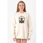 Demon Slayer Anime Hantengu Clone Ekru Kadın 2ip Sweatshirt