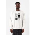Demon Slayer Anime Patterns Beyaz Erkek 2ip Sweatshirt