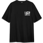Demon Slayer Anime Sırt Ön Baskılı Siyah Oversize Tişört Unisex T-Shirt