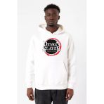 Demon Slayer Anime Squad Demon Slayer Kimetsu No Yaiba Beyaz Erkek 3İp Kapşonlu Sweatshirt