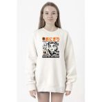 Demon Slayer Anime Super Yummy Beyaz Kadın 2ip Sweatshirt