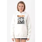 Demon Slayer Anime Super Yummy Beyaz Kadın 3İp Kapşonlu Sweatshirt