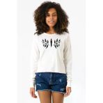 Demon Slayer Anime Upper Moon Demon Eyes Ekstra Uzunkol Sweatshirt Ekru