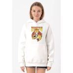 Demon Slayer Anime Zenitsu Poster Beyaz Kadın 3İp Kapşonlu Sweatshirt