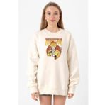Demon Slayer Anime Zenitsu Poster Ekru Kadın 2ip Sweatshirt