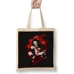 Demon Slayer Kimetsu No Yaiba Nezuko Anime 01 Bez Çanta Uzun Saplı - Açık Bej - 40 X 40
