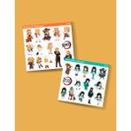 Demon Slayer-Kyōjurō Rengoku-Muichiro Tokito-Parlak Kağıt -2li Sticker Set-Telefon Süsleme - Beyaz - 13,1x12,4 - 13 x12,4 cm