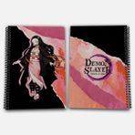 Demon Slayer Nezuko Kareli A4 Okul Defteri 72 Yaprak Model 1 - Baskılı