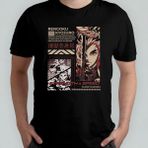 Demon Slayer Rengoku %100 Pamuklu Bisiklet Yaka T-Shirt Model 1 - Siyah - 6 - 9 Yaş