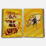 Demon Slayer Rengoku Çizgili A4 Okul Defteri 72 Yaprak Model 2 - Baskılı