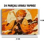 Demon Slayer Zenitsu Agatsuma Çerçeve Puzzle - A5 - 24 Parçalı Ayaklı Yapboz