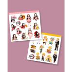 Demon Slayer-Zenitsu Agatsuma-Nezuko Kamado-2li Sticker Set Parlak Kağıt-Süsleme Etiket-Ds-29-30 - 1BW-Beyaz - yok - 13 x12,4