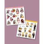 Demon Slayer-zenitsu Agatsuma-nezuko Kamado-2li Sticker Set Parlak Kağıt-süsleme Etiket-ds-29-30