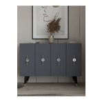 DEMONTE DECOR Quartdd (KM120) Konsol , Çok Amaçlı Dolap - Antrasit Gümüş (RAMADA KULP)