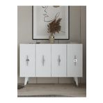 DEMONTE DECOR Quartdd (KM120) Konsol , Çok Amaçlı Dolap - Beyaz Gümüş (RAMADA KULP)