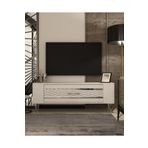 Demonte Decor Retrolp2Dd Tv Sehpasi Beyaz-Gümüş