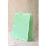 demontecraft Kağıt Çanta ,makaron Yeşil 25x12x31 Cm Büküm Saplı Hediye Poşeti 5'li