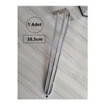 Demontepark 1 Adet-38.5cm Metal Firkete Ayak, Nikel Krom Kaplamalı