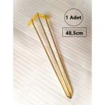 Demontepark 1ADET-Metal Firkete Ayak, Altın Renk Kaplama, Masa Ayakları, Sehpa Ayakları-GFA1 - 48,5 cm