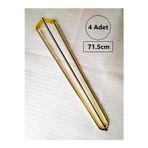 Demontepark 4 Adet-71.5cm Metal Firkete Ayak, Gold Renk Kaplama,masa Ayağı