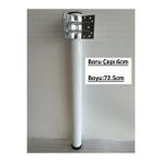 Demontepark 4 Adet-beyaz Metal Boru Ayak, Mutfak Masası Ayağı 72,5cm