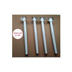 Demontepark 4 Adet-metal Konik Ayak, Beyaz Renk Masa Ayağı( Üst Çap:5,1 Cm)