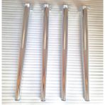 Demontepark 4 Adet Metal Konik Ayak Masa Ayağı Gümüş Renk 73.5 Cm Boru Çapı 5.1 Cm