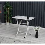 Demontepark 50 x 70 cm Katlanır Masa Kamp Masası Karavan Masası Mutfak Masası Balkon Masası Çalışma Masası Beyaz