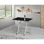 Demontepark 50 x 70 cm Katlanır Masa Kamp Masası Karavan Masası Mutfak Masası Balkon Masası Çalışma Masası Siyah
