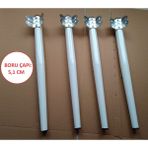 Demontepark Metal Masa Ayağı, 73CM, Siyah Renk-Beyaz Renk