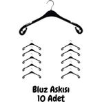 Demoplast Aksesuar Gömlek, Bluz ve Tişört Askısı 10 Adet 43CM - Siyah