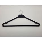 DEMOPLAST Lüks Kadife Kaplı Elbise, Etek, Pantolon, Bluz Askısı, 5 Adet (42CM) - Siyah
