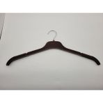 DEMOPLAST Lüks Kadife Kaplı Elbise, Gömlek, Bluz, Tunik, Tshirt Askısı 5 ADET(43CM) - 00 Kahverengi