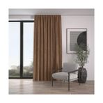 Demor Home Kadife Dokulu Ekstrafor Büzgülü Çikolata Kahvesi Tek Kanat 100x260 cm Fon Perde