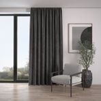 Demor Home Kadife Dokulu Ekstrafor Büzgülü Duman Grisi Tek Kanat 300x260 cm Fon Perde