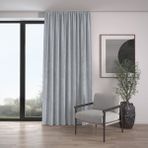 Demor Home Kadife Dokulu Ekstrafor Büzgülü Gümüş Grisi Tek Kanat 250x250 cm Fon Perde