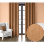 Demor Home Kadife Dokulu Ekstrafor Büzgülü Kaju Rengi Tek Kanat 200x260 cm Fon Perde