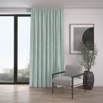 Demor Home Kadife Dokulu Ekstrafor Büzgülü Nil Yeşili Tek Kanat 100x260 cm Fon Perde