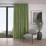 Demor Home Kadife Dokulu Ekstrafor Büzgülü Tatlı Yeşil Tek Kanat 250x250 cm Fon Perde