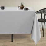 Demor Home Kadife Dokulu Gümüş Grisi Masa Örtüsü - 130 x 130 cm