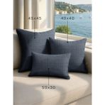 Demor Home Keten Dokulu Granit Grisi Kırlent Yastık Kılıfı - 40 x 40 cm