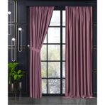 Demor Home Lavanta Rengi Yarı Mat Blackout Ekstrafor Büzgülü Tek Kanat 200x260 cm Fon Perde